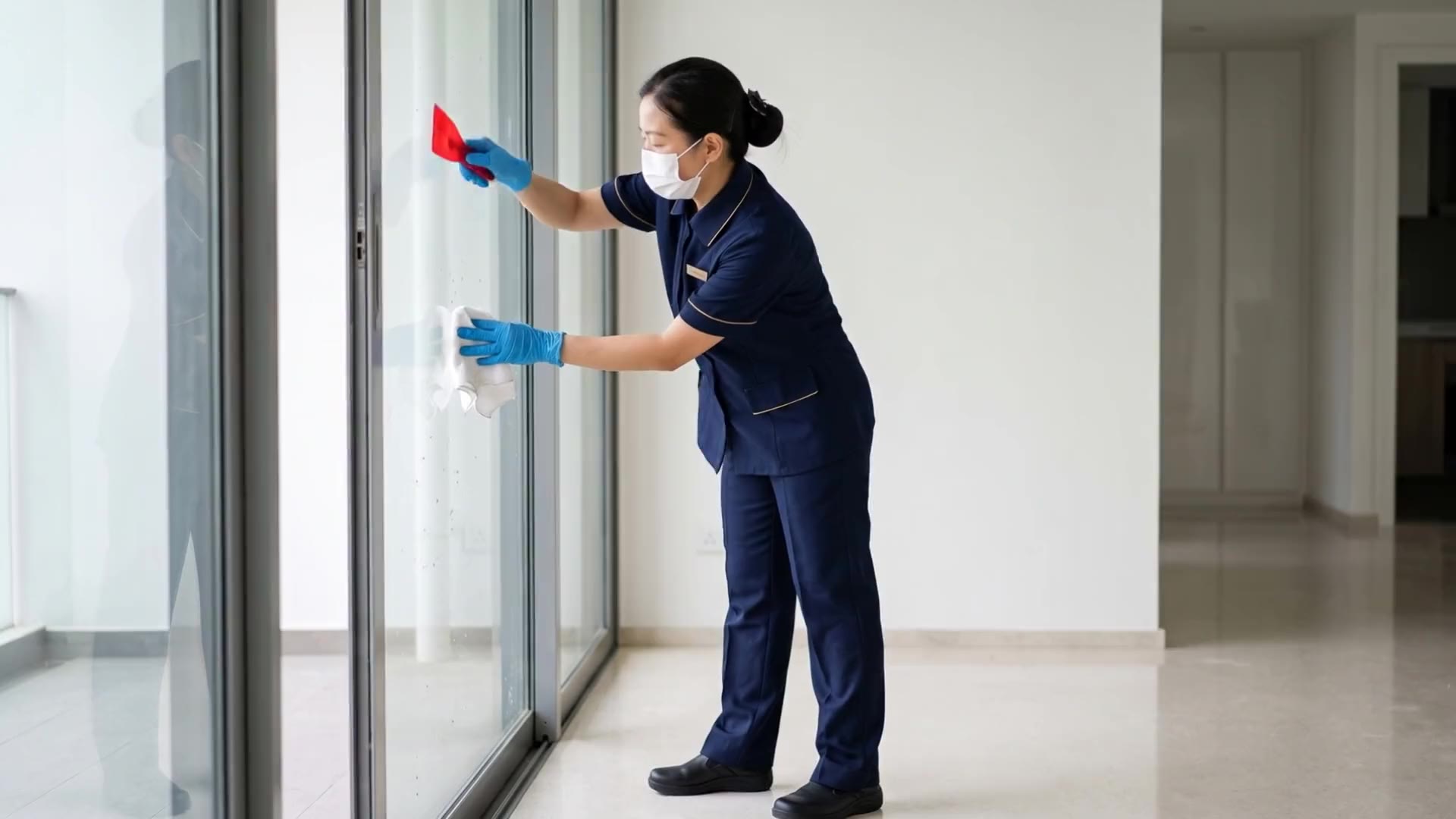 Scraping paint specks off glass after renovation